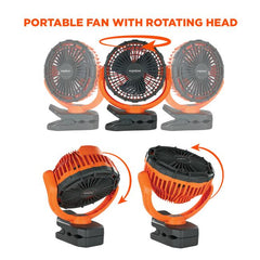 Ergodyne Chill-Its 6090 rechargable portable fan rotation chart