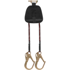 Ironwear 2206D-SRH-NS-LE 6’ Class 2 LE Dual Leg Self Retracting Lifeline w/ Steel Rebar Hooks