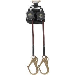 Ironwear 2206D-SRH-NS-LE 6’ Class 2 LE Dual Leg Self Retracting Lifeline w/ Steel Rebar Hooks