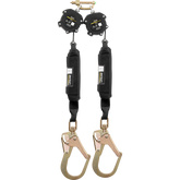 Ironwear 2206D-SRH 6’ Web Dual Leg Class 1 SRL w/ Swivel Steel Rebar Hooks