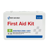 First Aid Only 50 Person ANSI B Metal First Aid Kit, ANSI 2021 Compliant