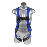 Palmer Safety Mako™ Series Harness 5pt., Pass-Thru Legs, Back D-Ring, Blue