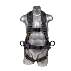 Palmer Safety Hammerhead Series Harness - 5pt., Padded Back, Legs and Belt, QCB Chest and Legs, Back/Side D-Rings
