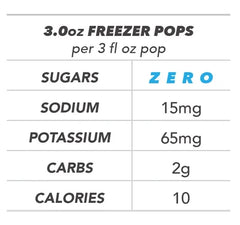 Overtime Electrolyte Replacement Freezer Pops - (SUGAR FREE) (BX/150)