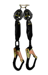 Ironwear 2406D-ARH 6' Webbing Dual SRL w/ Aluminum Rebar Hook