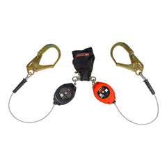 KStrong® BRUTE™ Backer™ LE Dual 8.5 ft. Cable SRL-P with Rebar Hooks at Anchorage End, Other End Dorsal Connector Shock Pack Assembly (ANSI)