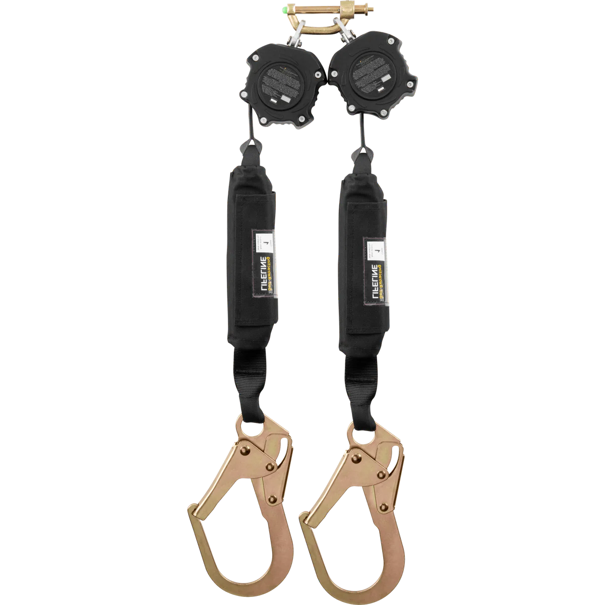 Ironwear 2206D-SRH-NS 6’ Webbing Twin Leg Class 1 SRL w/ Steel Rebar Hooks