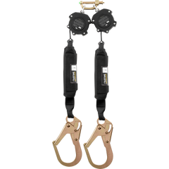 Ironwear 2206D-SRH-NS 6’ Webbing Twin Leg Class 1 SRL w/ Steel Rebar Hooks