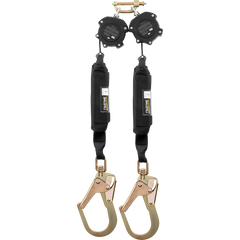 Ironwear 2206D-SRH 6’ Web Dual Leg Class 1 SRL w/ Swivel Steel Rebar Hooks