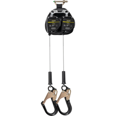 Ironwear 2208D-ARH-NS-LE 8' Class 2 LE Dual SRL w/ Non Swivel Aluminum Rebar Hooks