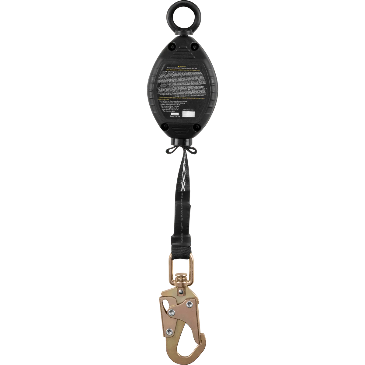 Ironwear 2211-SSH 11’ Web Single Leg Swivel Snap Hook Self Retracting Lifeline