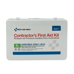 First Aid Only 50 Person Contractor ANSI B+ First Aid Kit, Metal Case, Type III, ANSI 2015 Compliant