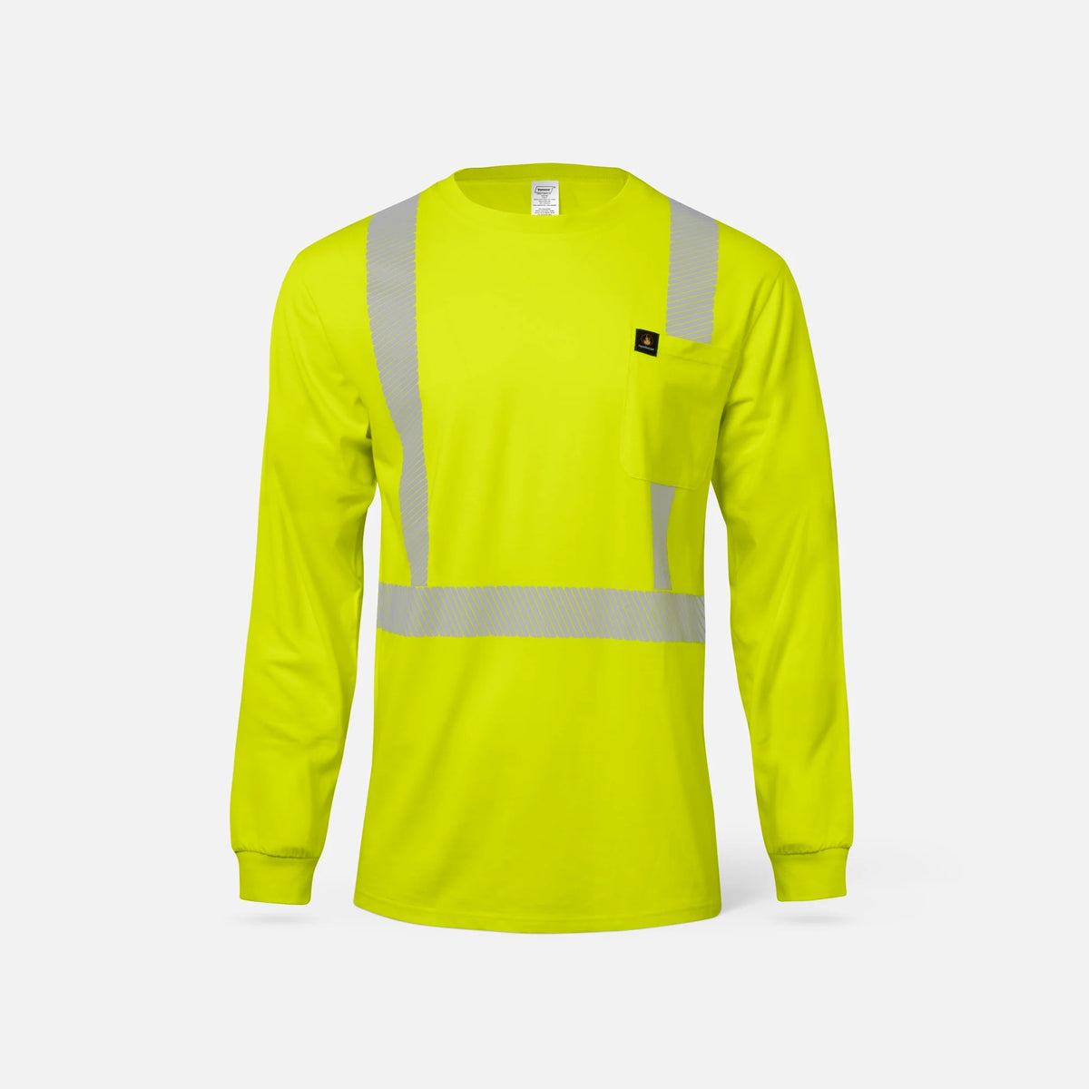 Ironwear 1209FR-TP Class 2 Hi Vis Reflective Flame Resistant Long Sleeve T-Shirt w/ Segmented Tape