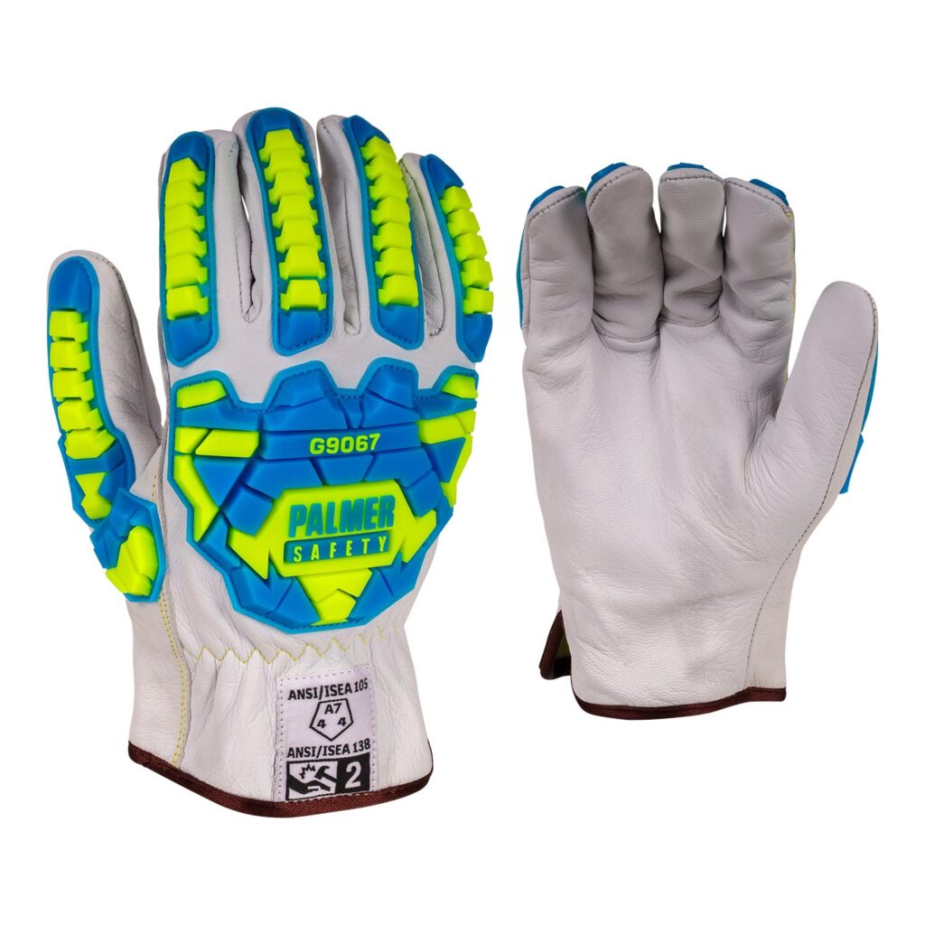 Palmer Safety PS360 Series Cut A7 / Impact 2 Goat Skin Driver (PAIR)