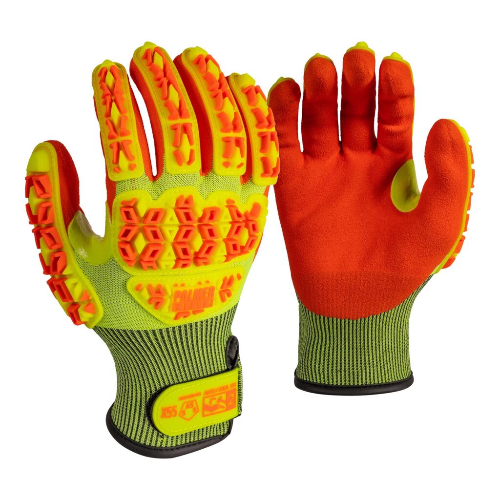 Palmer Safety GX5518 Lightweight Sandy Nitrile Palm Cut A5 / Impact 2 Glove (PAIR)