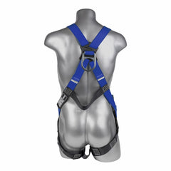 Palmer Safety Mako™ Series Harness 5pt., Pass-Thru Legs, Back D-Ring, Blue