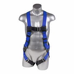 Palmer Safety Mako™ Series Harness 5pt., Pass-Thru Legs, Back D-Ring, Blue