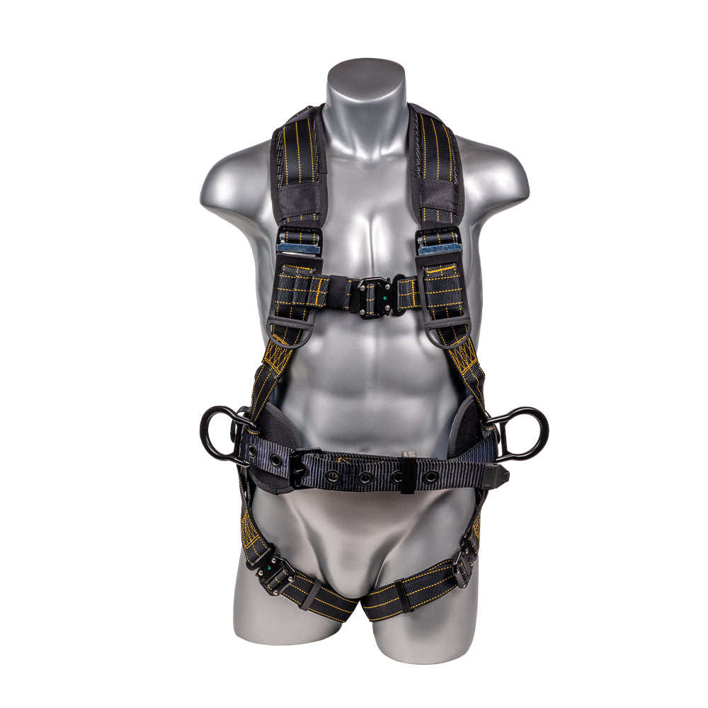 Palmer Safety Hammerhead Series Harness - 5pt., Padded Back, Legs and Belt, QCB Chest and Legs, Back/Side D-Rings