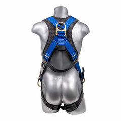 Palmer Safety Hammerhead Series Harness 5pt., Palmer Safety Padded Back, QCB Chest, Tongue and Buckle Leg Straps, SRL Back Plate, Side D-Rings, Blue