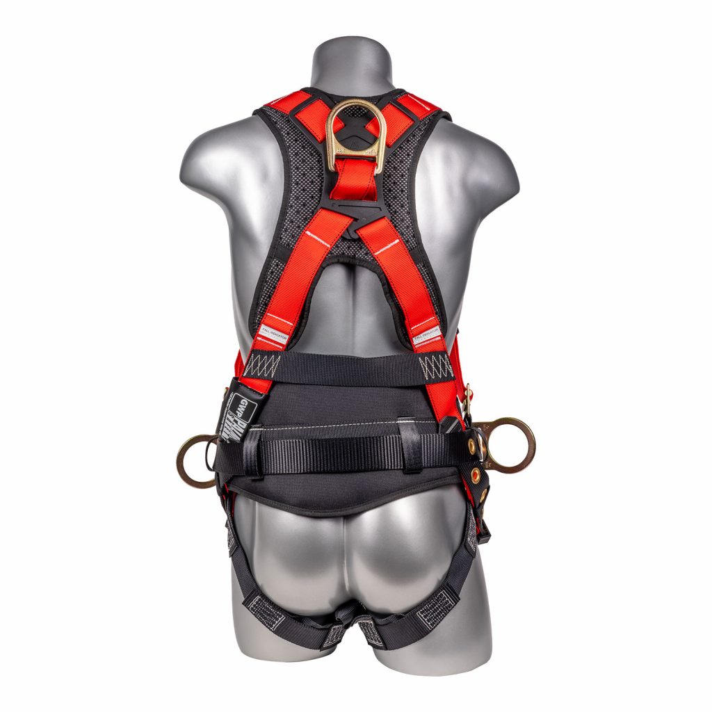 Palmer Safety Hammerhead Series Harness- Padded Back, QCB Chest, Tongue & Buckle Leg Straps, SRL Back Plate, Positioning Belt with Side D-Rings
