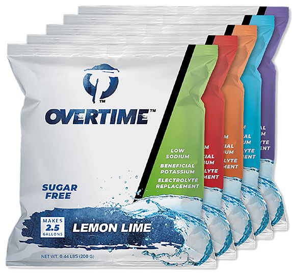 Overtime 2.5 Gallon Powder Pouches (SUGAR FREE) (BX/35)