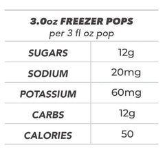 Overtime Electrolyte Replacement Freezer Pops -(With SUGAR) (BX/150)