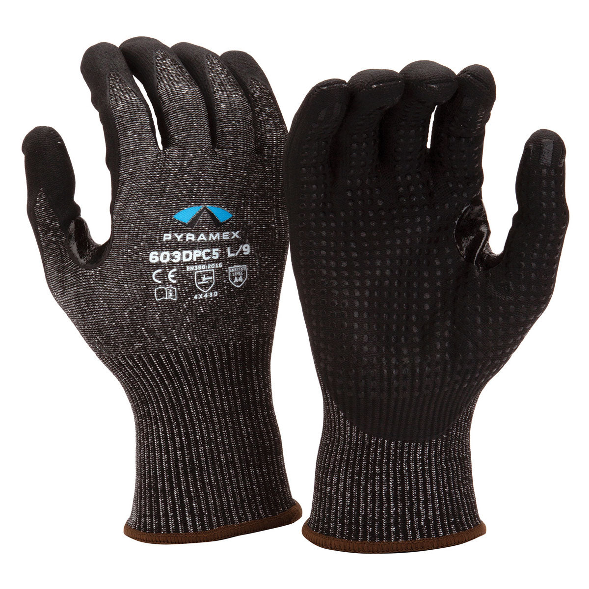 Pyramex GL603DPC5 - Micro-Foam Nitrile Dotted A4 Cut (DZ)