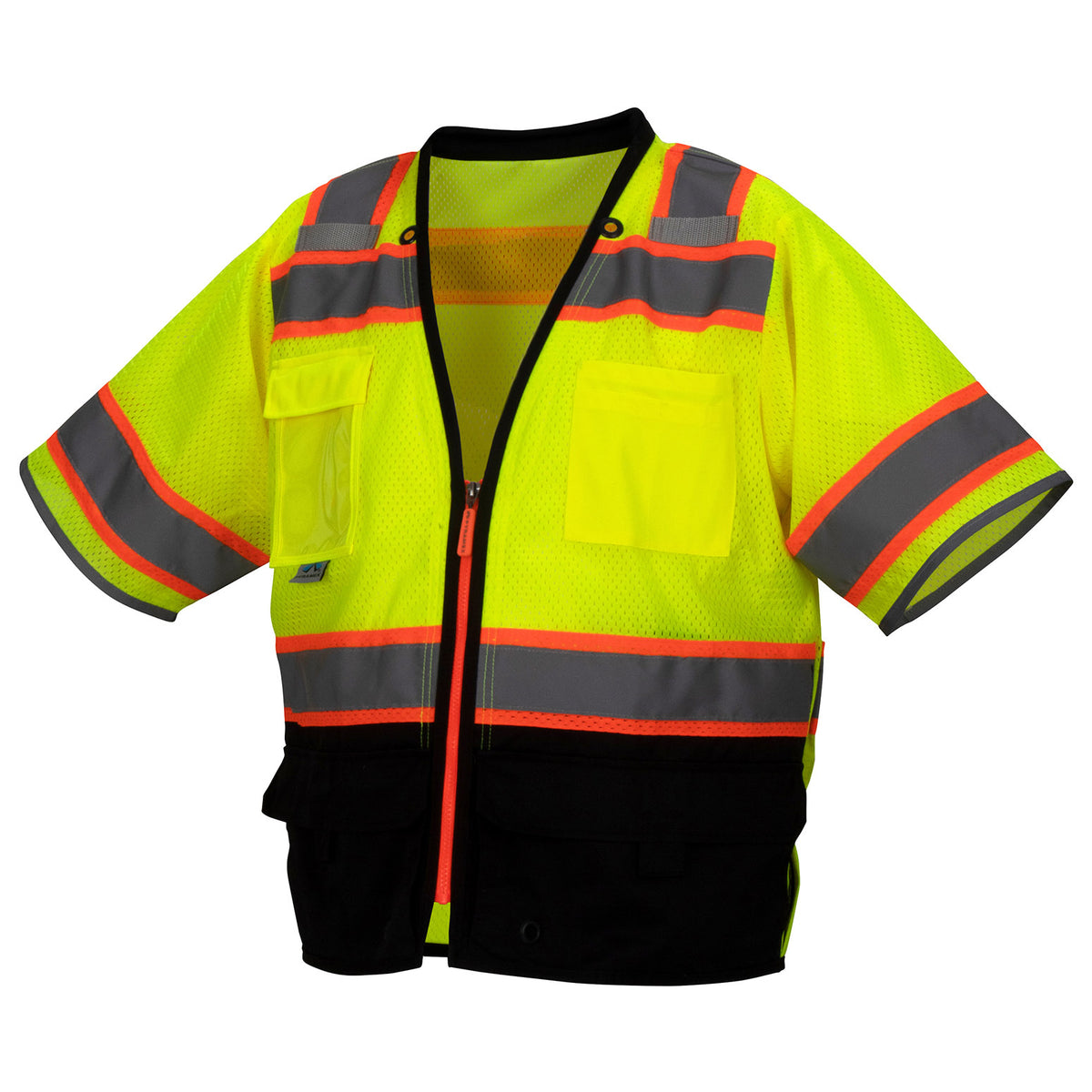 Pyramex - RVZ3710B - ANSI Type R Class 3 Black Bottom Surveyor Safety Vest