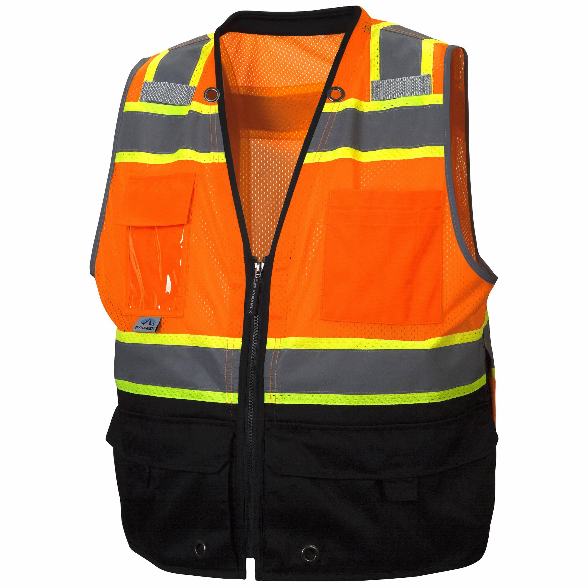 Pyramex - RVZ4410B - Type R Class 2 Surveyor Black Bottom Safety Vest