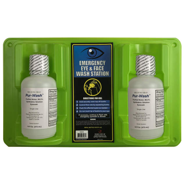 Radians REW16D Personal Eyewash Station - Two 16oz Bottle
