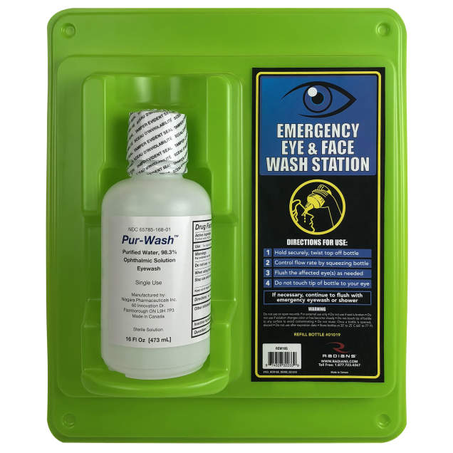 Radians REW16S Personal Eyewash Station - One 16oz Bottle