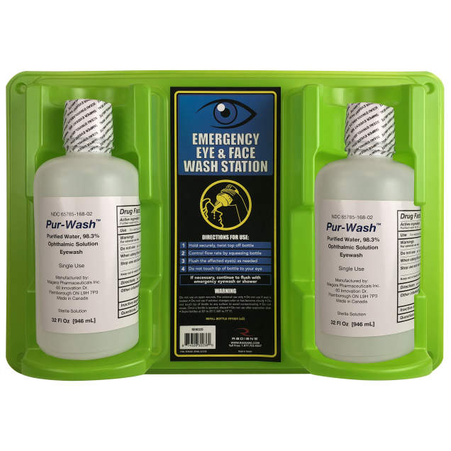 Radians REW32D Personal Eyewash Station - Two 32oz Bottle