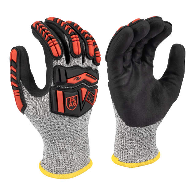 Radians RWG816 HPPE Shell with TPR and Nitrile Palm A6 Cut Glove (Pair)