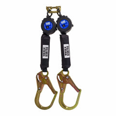 Palmer Safety MicroBEAST EDGE Series 6’ Twin SRL-P Lightweight Web with Rebar Hook