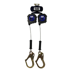 Palmer Safety MicroBEAST EDGE Series 8’ Twin Leading Edge Lightweight Cable SRL with Rebar Hooks