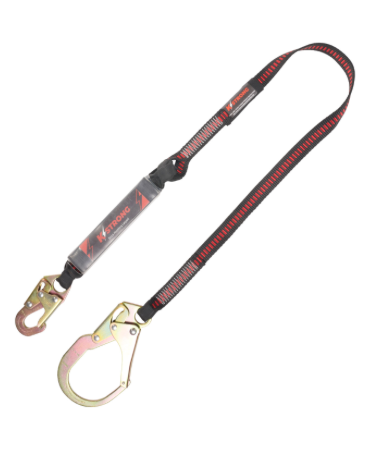 KStrong 6' Shock Absorbing Lanyard w/ Rebar Hook