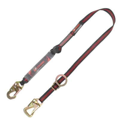 Kstrong 6' Tie-Back Lanyard w/ Sliding D-ring AND Tie Back Hook