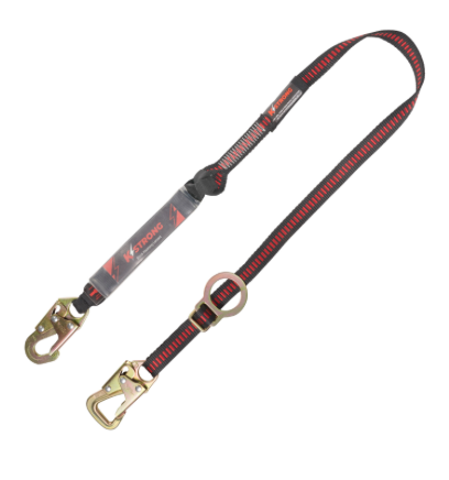 Kstrong 6' Tie-Back Lanyard w/ Sliding D-ring & Tie Back Hook