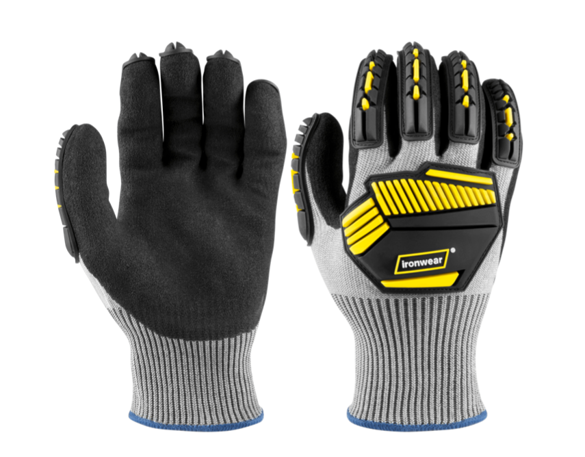 Ironwear 4922 Nitrile Palm Cut A6 Impact Glove (Pair)