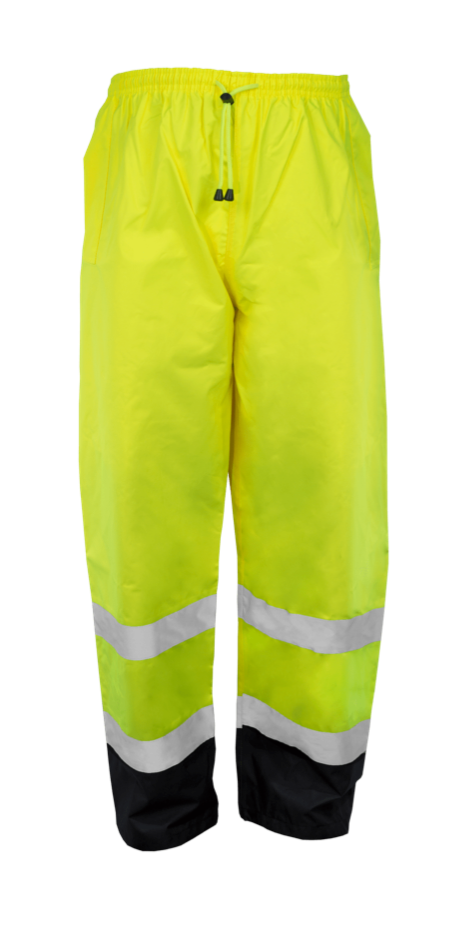 Ironwear 9510 Hi-Visibility 2 Pieces Rain Jacket and Pants with Black Bottom