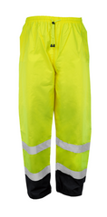 Ironwear 9510 Hi-Visibility 2 Pieces Rain Jacket and Pants with Black Bottom