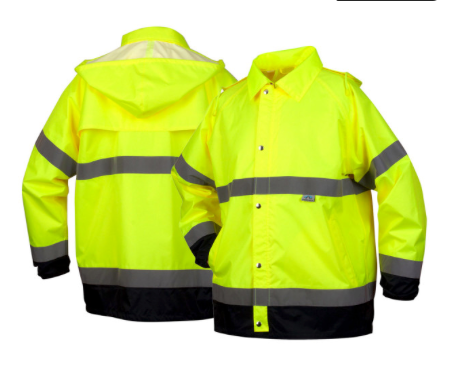 Pyramex RRWJ31 Type R Class 3 High-Vis Waterproof Rain Jacket