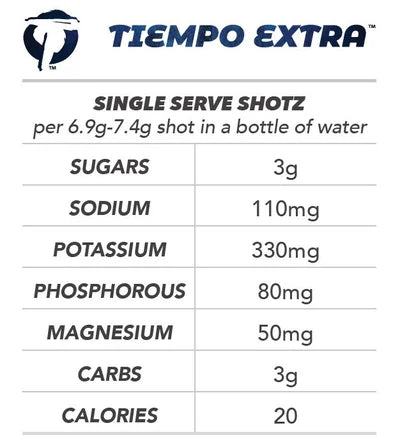 Overtime Electrolyte Replacement Tiempo Extra Single Serve Powder Sticks - (With SUGAR) (BX/400)