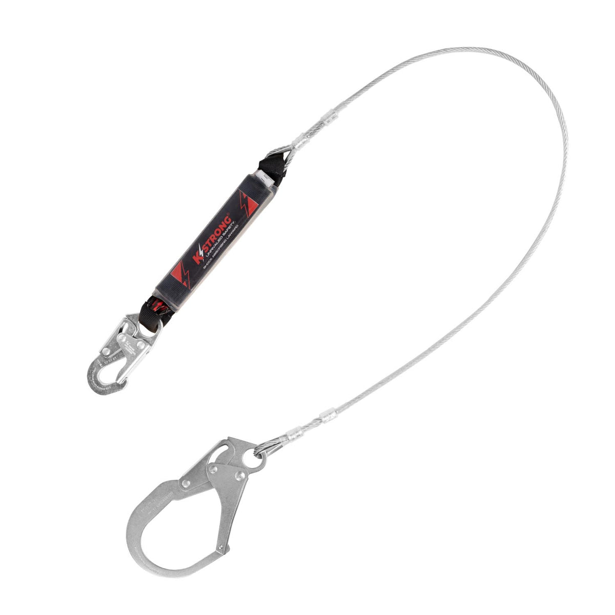 KStrong 6 ft. Leading Edge (LE) Coated Wire Lanyard With Snap Hook / Rebar Hook (ANSI)