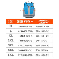 Ergodyn vest fit chart